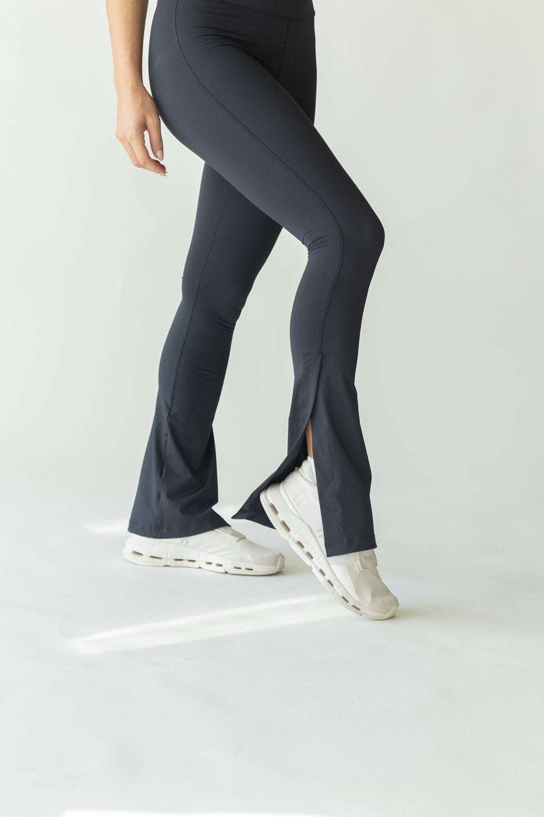 High Waist Split Flare Legging